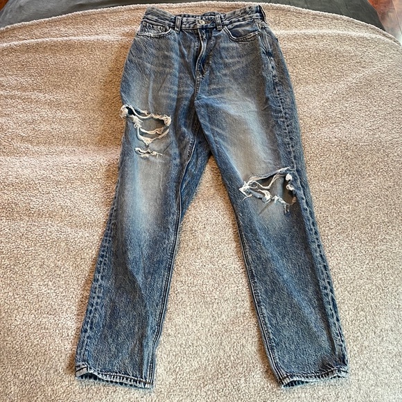 American Eagle Outfitters Denim - American Eagle Acid Wash Mom Jeans